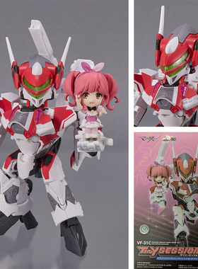 现货 万代日本正版 超时空要塞 TINY SESSION VF-31C 可动手办