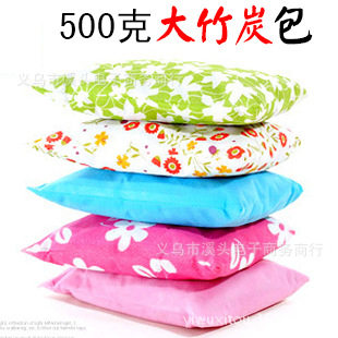 500g炭包 净化空气竹炭包厂 防潮除味活性碳包 汽车内饰用品