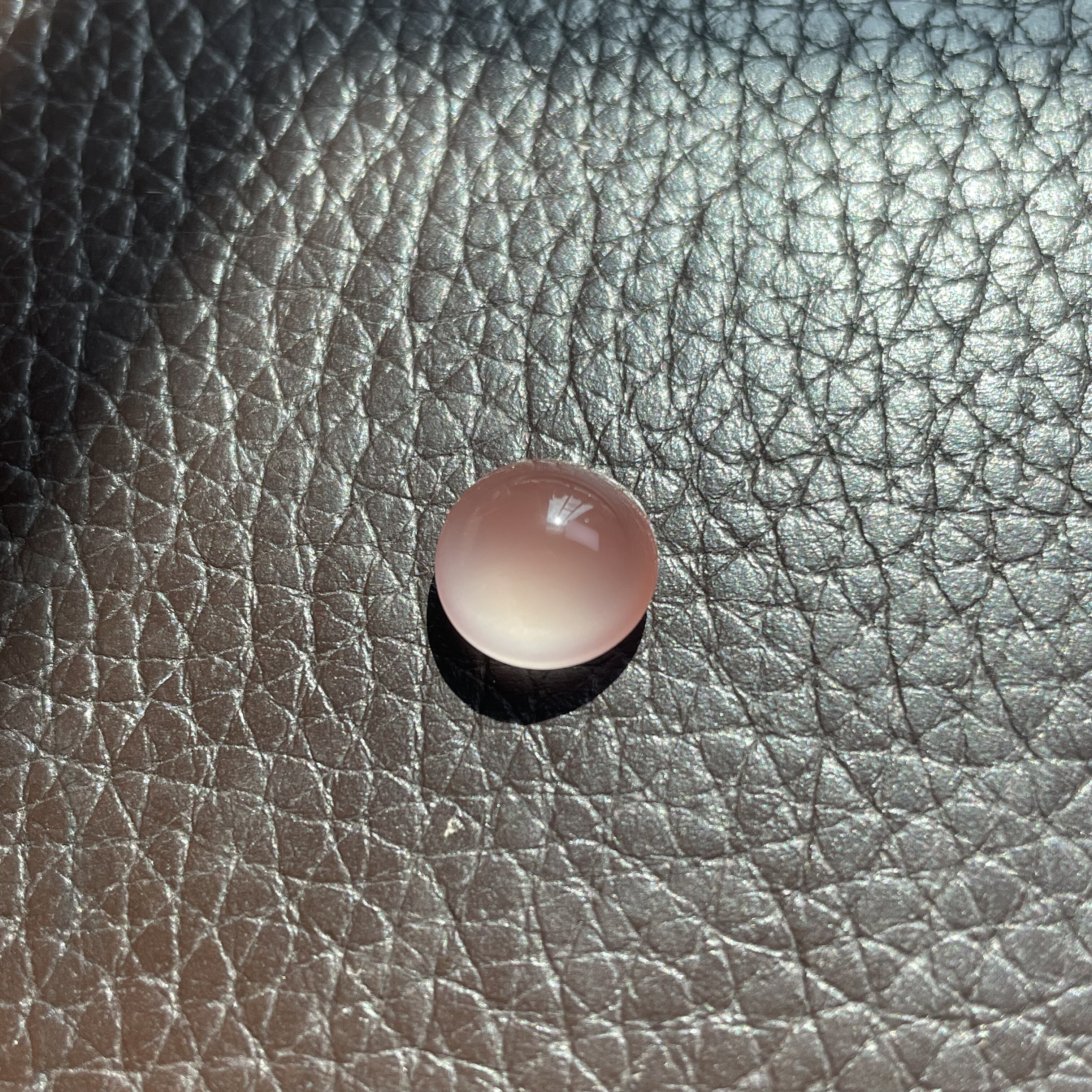 天然南红冰粉色荧光戒指戒面裸石