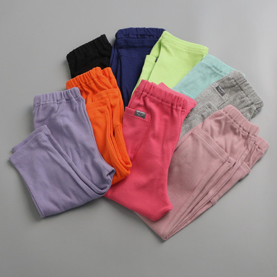 95棉螺纹童裤日系春秋正反两面可穿小脚裤弹力修身打底裤中小童
