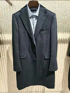 男士大衣TRANDS大杨创世品牌意大利进口哥伦布山羊绒面料深海蓝色