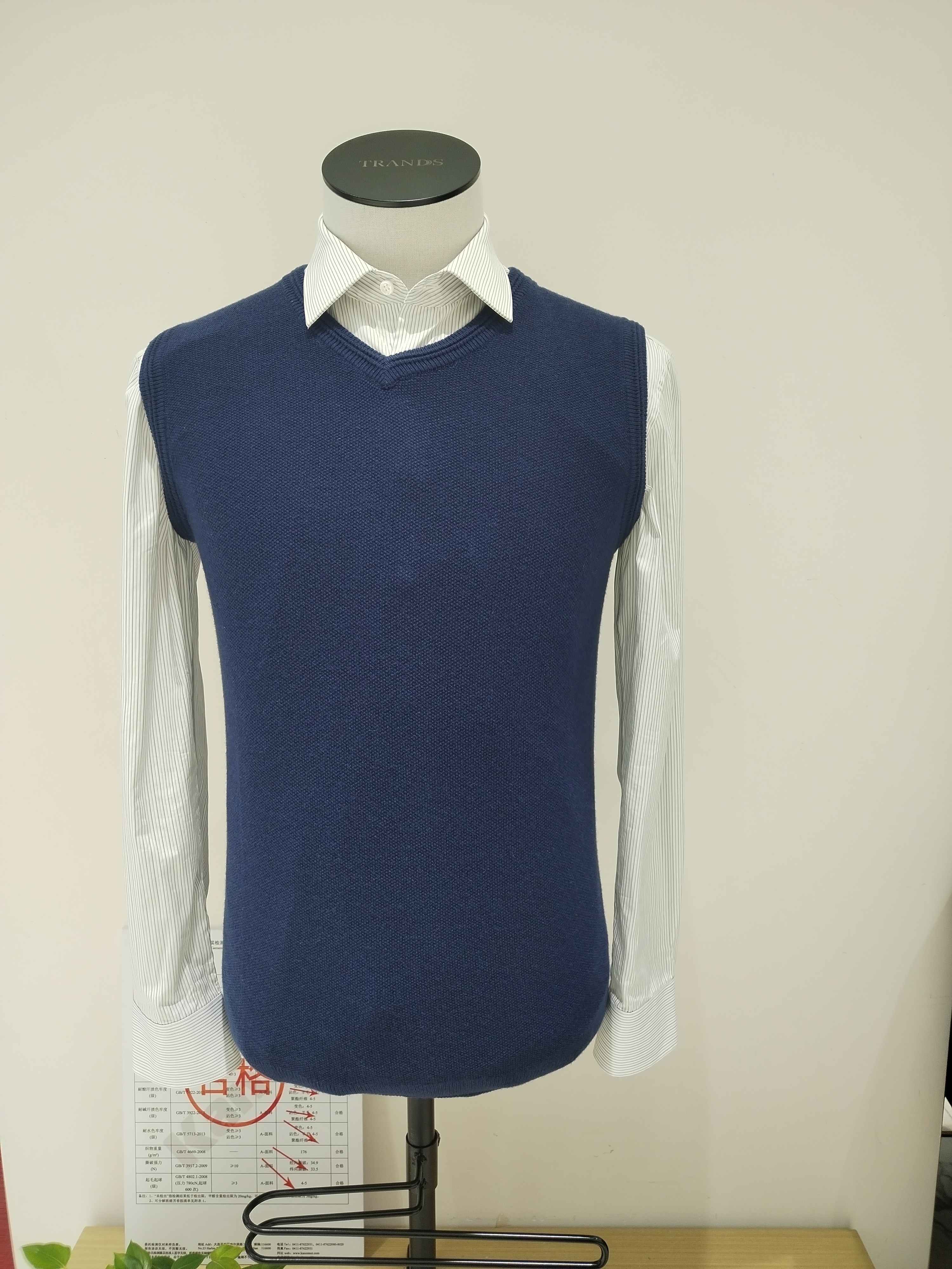 TRANDS山羊绒毛背心.意大利LORO PIANA羊绒纱线原4280特价1080