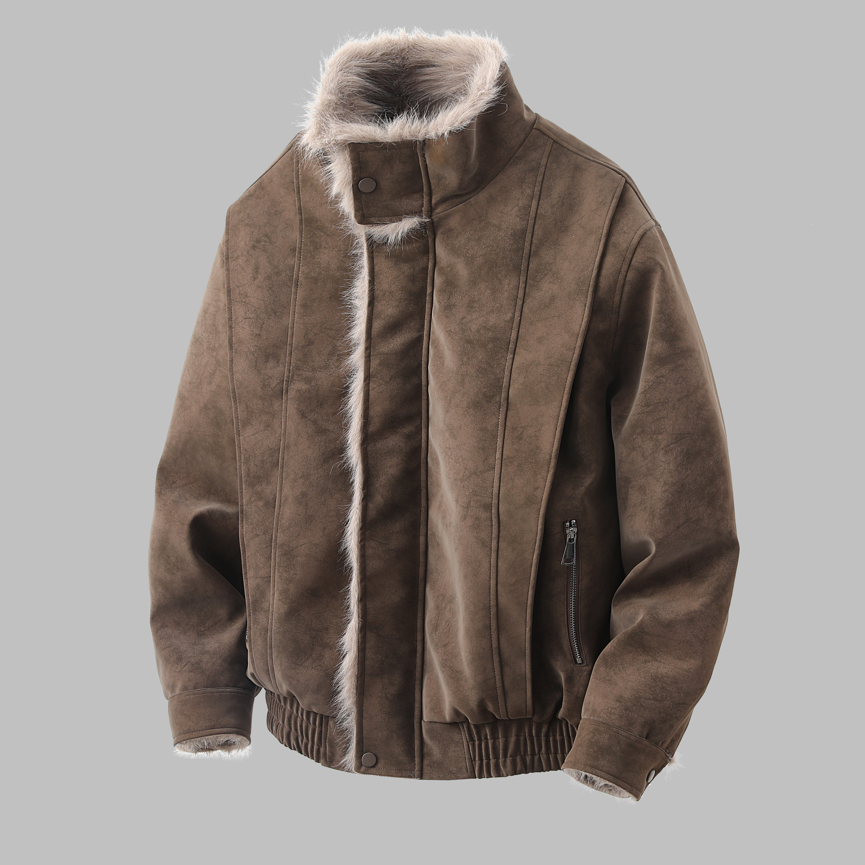 2025冬季新款座山雕毛领夹克外套可立领大码宽松加厚保暖棉服夹克,男装,夹克,淘宝优惠券,粉丝福利购,淘宝优惠卷