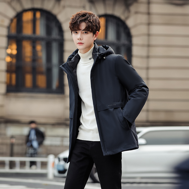 翻领国标90鹅绒可脱卸内胆