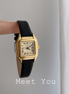 【Meet You】气质复古精致小巧方形时尚高级感新款小众女士手表