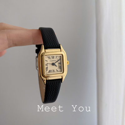 气质复古精致小巧方形时尚女表
