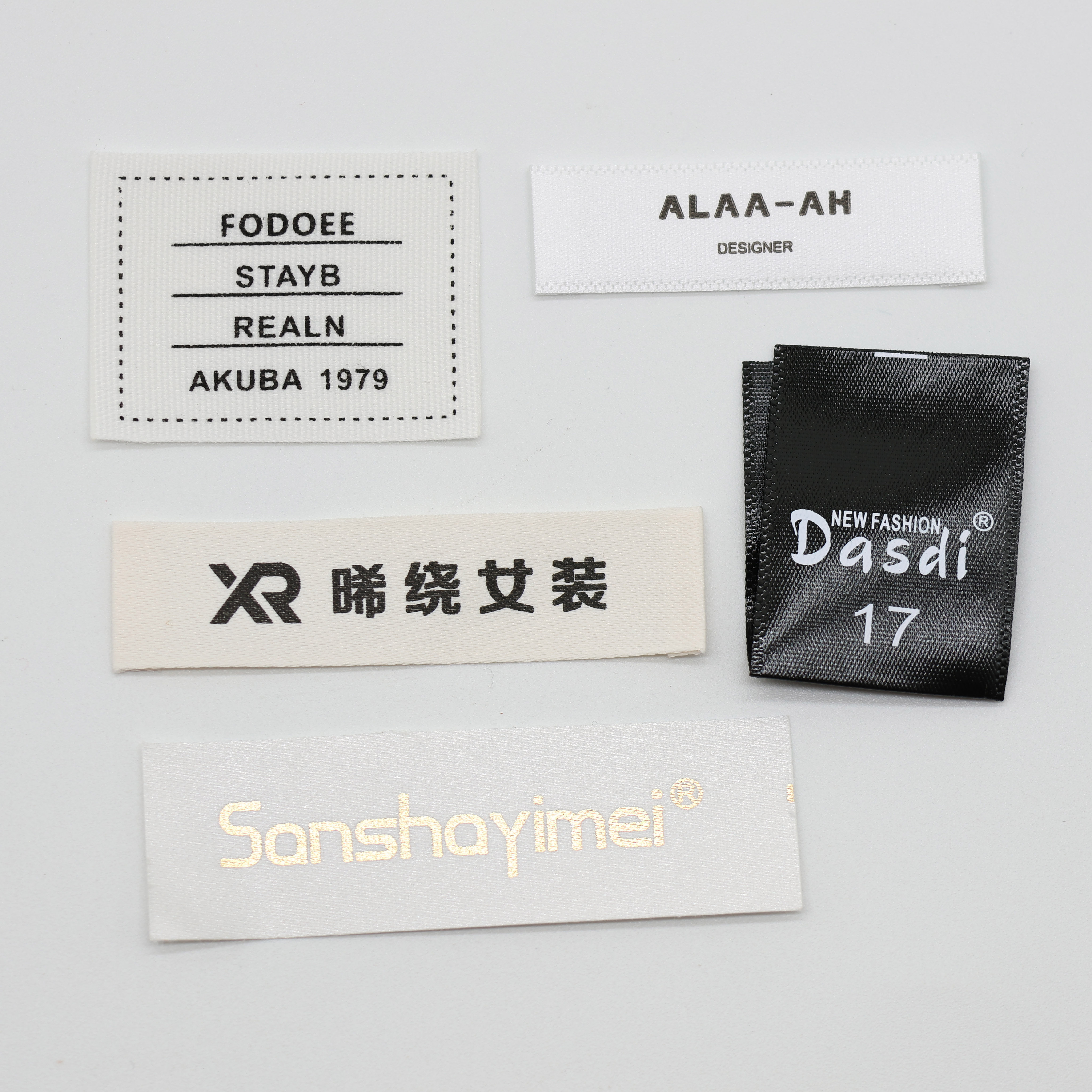 水洗标定做洗唛织标服装领标定制织唛衣服领标订做高档标签水标牌