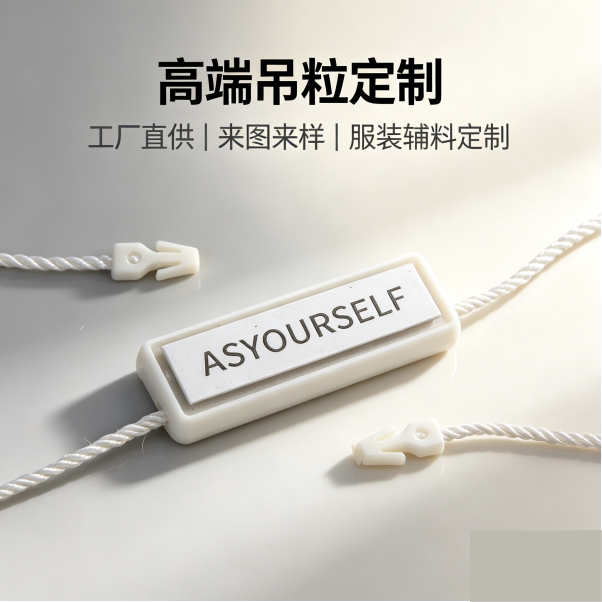 定制双插服装吊粒挂绳LOGO