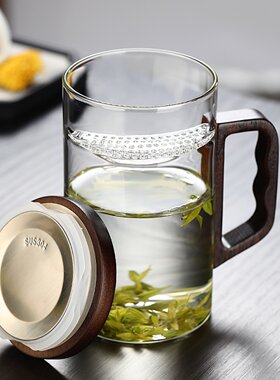 高硼硅玻璃耐热防爆过滤茶杯过滤