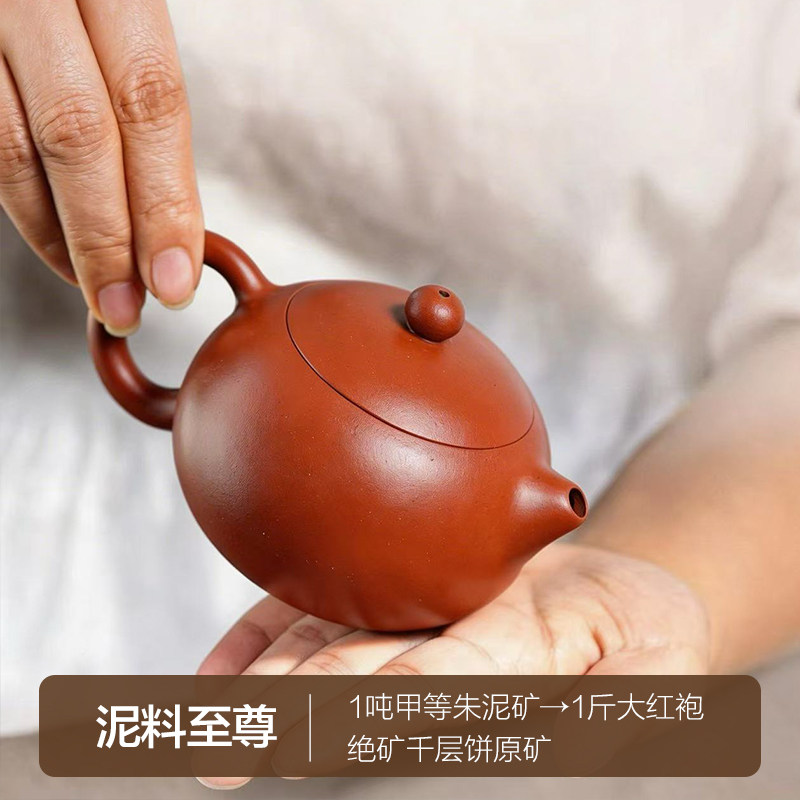 名壶秋月宜兴紫砂壶原矿朱泥西施壶手工功夫茶具紫砂泡茶壶