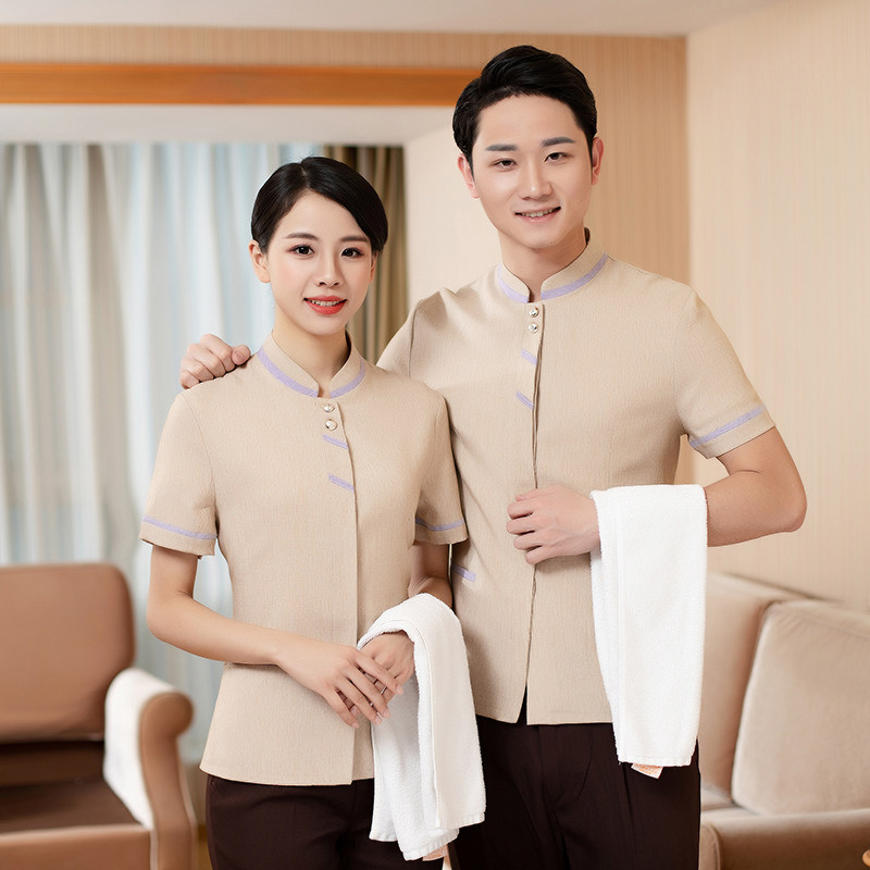酒店保洁服男女物业宾馆清洁工作服夏季客房阿姨保洁员制服大码