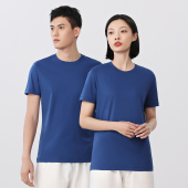 超市 餐厅快餐烧烤饭店工装 餐饮服务员工作服纯棉T恤定制夏季 短袖