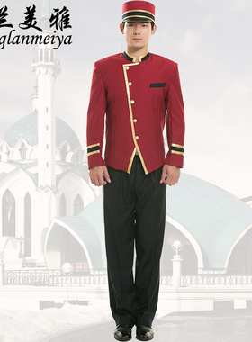 礼仪乐队工作服装秋冬款 酒店门童套装 饭店迎宾男服务员制服长袖