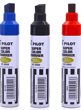 日本PILOT百乐SC-6600工业箱头笔防水油性记号笔马克笔特大号方头