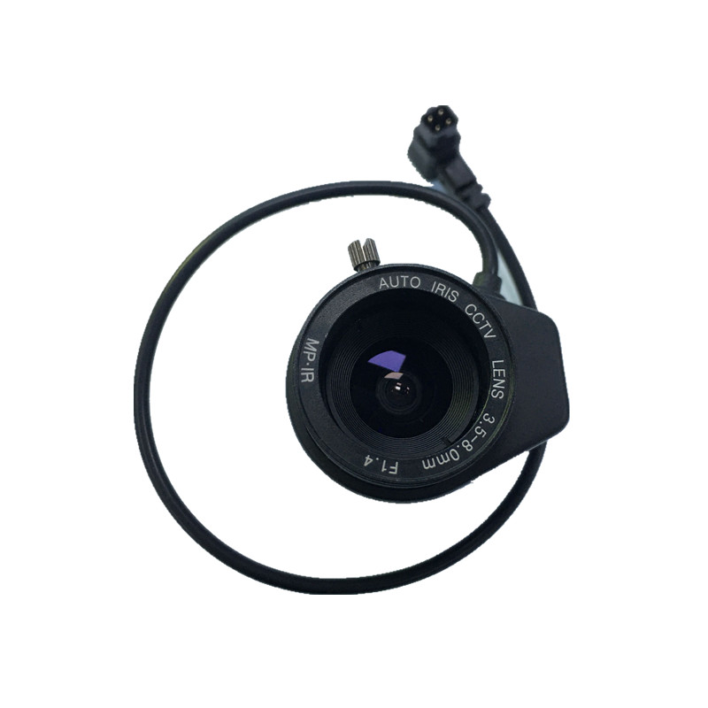 监控3.5-8mm自动光圈手动调焦CS摄像机高清镜头 F1.4安防 1/3英寸