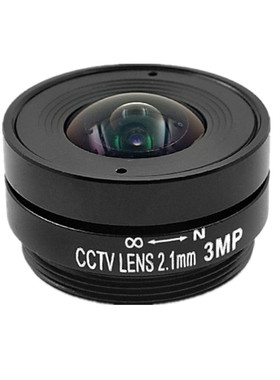 监控300万像素广角2.1mm固定光圈CS摄像机高清镜头 142度 1/2.7”
