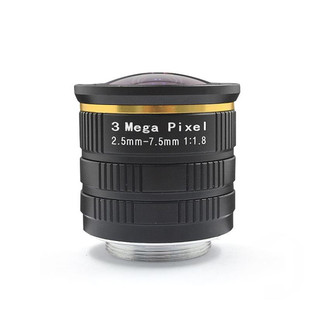 监控300万像素广角2.5 3MP 7.5mm手动光圈CS高清变焦摄像机镜头