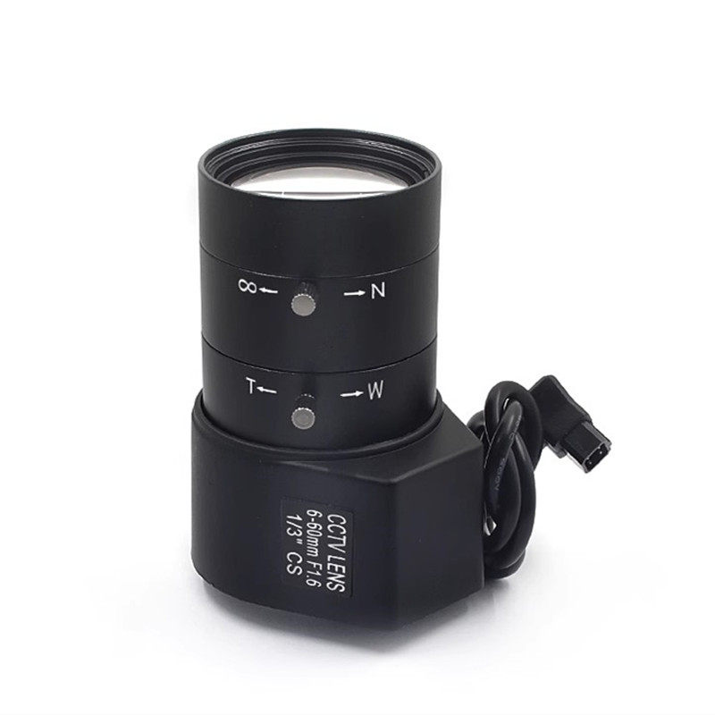 监控6-60mm自动光圈手动调焦CS接口摄像机高清镜头 1/3英寸F1.6