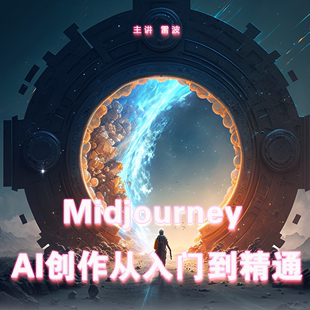 人工智能绘画 Ai创作从入门到精通视频教程 Midjourney