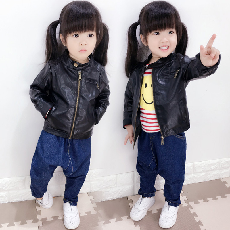 Blouson pour fille PU1-2-3-4-5 en cuir PU - Ref 2159833 Image 1