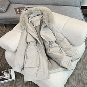 小个子中款 2025冬新款 派克服女棉衣加绒加厚棉袄韩版 显瘦棉服外套
