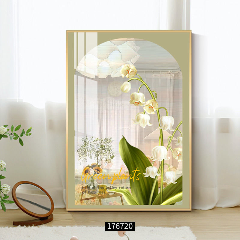 卧室摆台装饰画温馨花卉创意餐厅挂画北欧风电视柜梳妆台装饰画图片