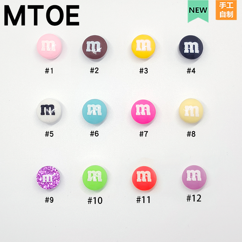 彩色M豆Crocs洞洞鞋配饰diy