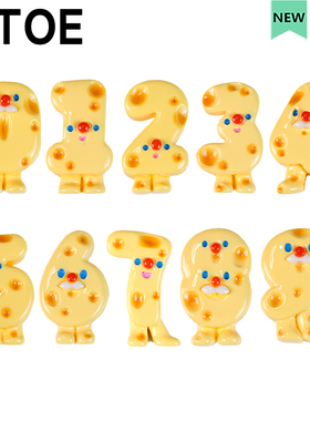 MTOE 黄芝士数字洞洞鞋配饰diy鞋带扣装饰扣native扑西鞋花备注