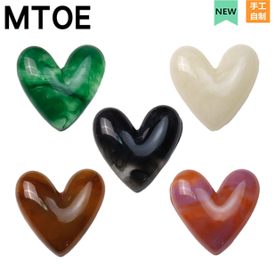 MTOE 水墨爱心Crocs洞洞鞋配饰diy鞋扣配件中国风鞋花Cross装饰扣