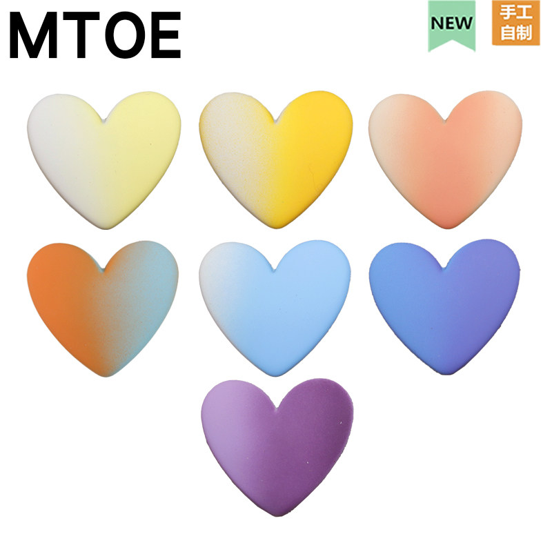 MTOE 大号磨砂爱心洞洞鞋配饰diy鞋带扣扑家大孔nativ鞋花备注BX