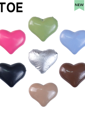 MTOE 皮革爱心crcs洞洞鞋配饰diy鞋带扣纯色配件鞋花鞋扣C