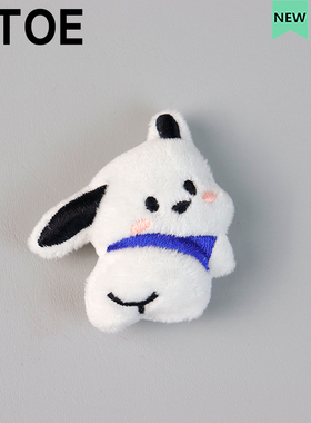 MTOE 白色小狗Crocs洞洞鞋配饰diy鞋带扣玩偶配件鞋花鞋扣装饰扣