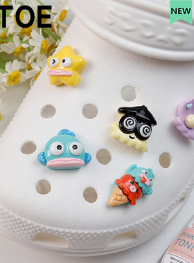 MTOE 香肠嘴小鱼crcs洞洞鞋配饰diy鞋带扣浦西鞋花备注native3-10
