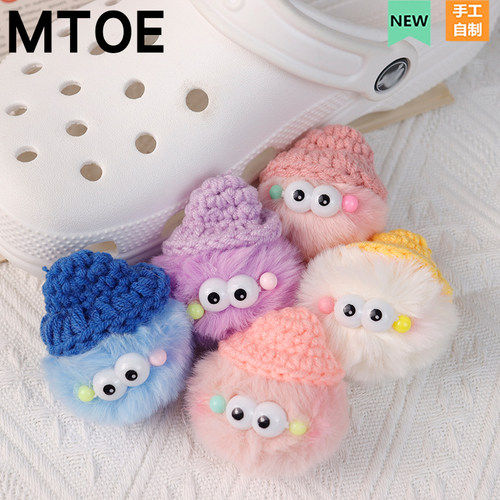 帽子毛球鞋带扣Crcs洞洞鞋配饰