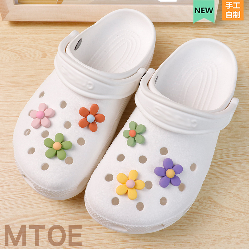 彩色花朵Crocs洞洞鞋配饰diy