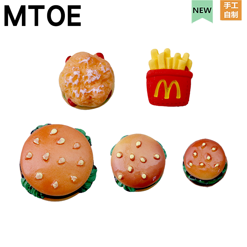 汉堡薯条洞洞鞋配饰diy鞋带扣