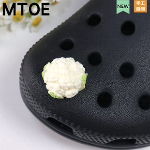MTOE 3D仿真菜花辣椒姜蒜洞洞鞋配饰diy扑家大孔nativ小孔鞋备注