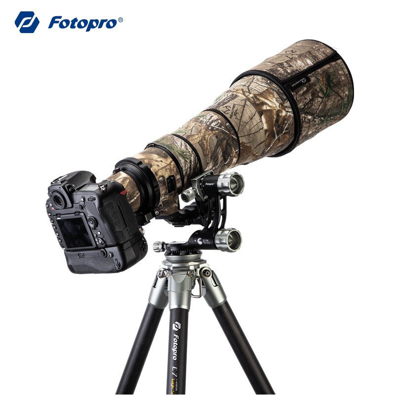 富图宝（Fotopro）E6   E7  E9  悬臂云台打鸟摄月 专业碳纤维三脚架 佳能索尼康相机支架  长焦镜头专用