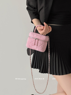 手提单肩斜挎 丝绒皮小香风盒子包包女2025新款 小瑞靓包 可爱女人