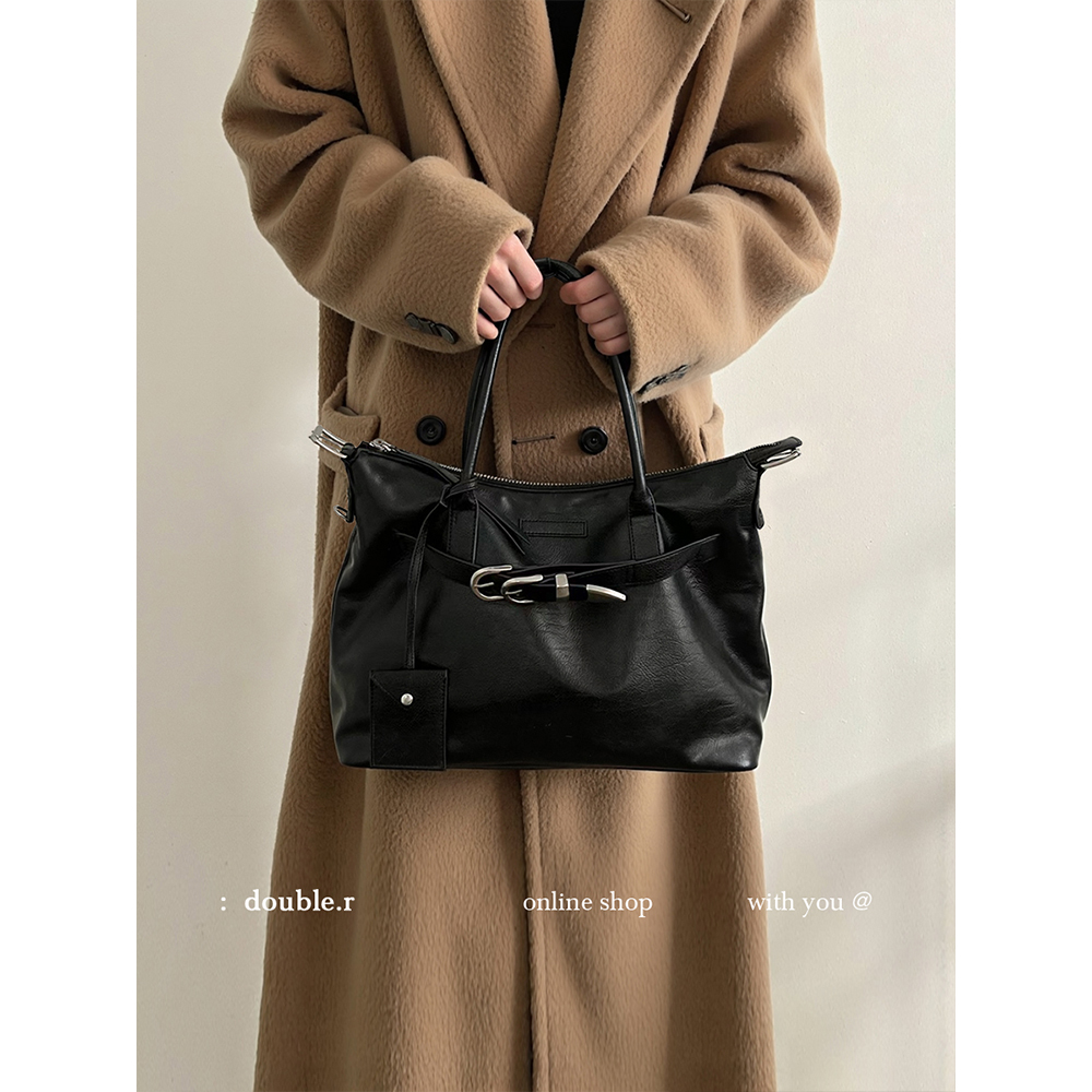 DOUBLE.R小瑞靓包简约软皮单肩包