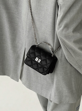 小瑞靓包 迷你口红包 小香风菱格链条包包女包2025新款斜挎耳机包