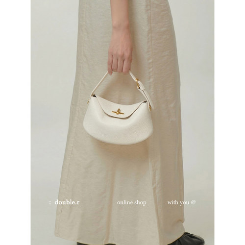 DOUBLE.R小瑞靓包荔枝纹皮饭盒包