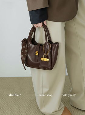 原创·小瑞靓包 岛屿暖息 丝巾菜篮子托特包包女2026新款单肩斜挎