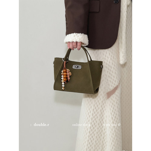 DOUBLE.R小瑞靓包菜篮子手提包