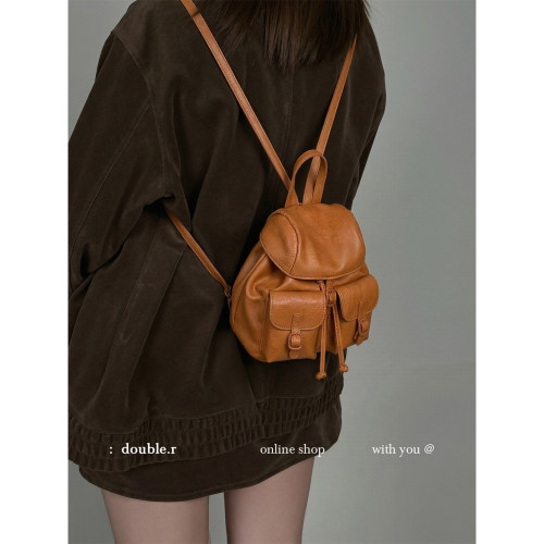 DOUBLE.R小瑞靓包简约复古双肩包