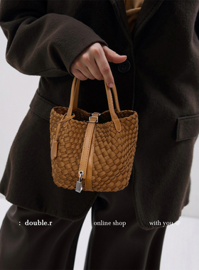 手作·限定面料 无声张力 菜篮子包包女包2026新款手提手拎水桶包