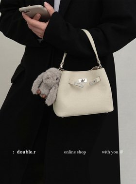 原创·小瑞靓包 晚风叙旧 荔枝纹软皮水桶托特包包女2026新款斜挎