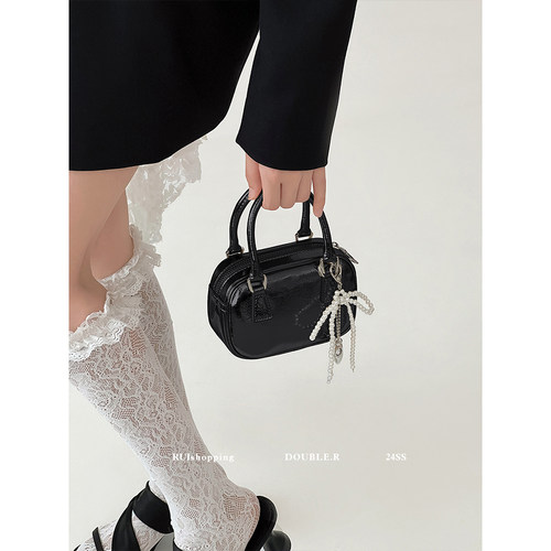 DOUBLE.R小瑞靓包珍珠爱心小方包