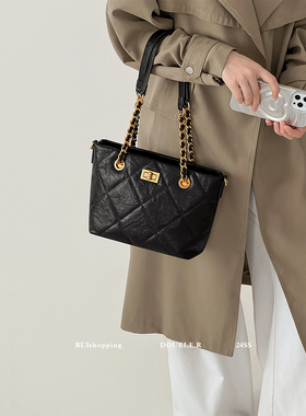 小瑞靓包 糖炒栗子 小香风菱格链条托特包包女2025新款手提单肩包