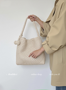 原创·首发tote版 小瑞靓包 蓝绒笔记 手工编织包 2026新款腋下包